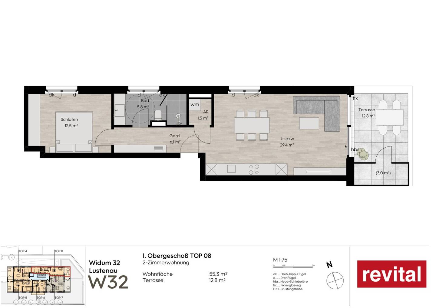 Wohnung im Erstbezug mit Morgensonne und Terrasse