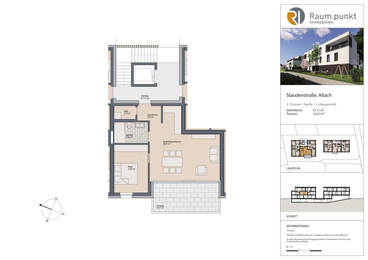 Neubau Wohnung mit Terrasse ruhige Lage