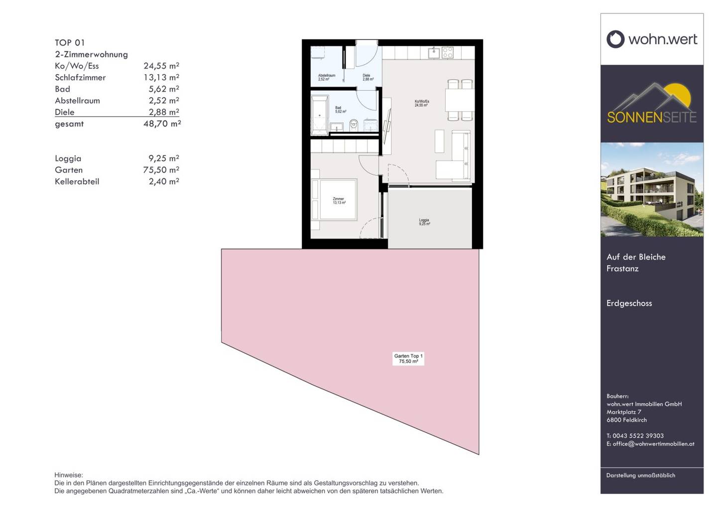 Wohnung Neubau Erstbezug Garten