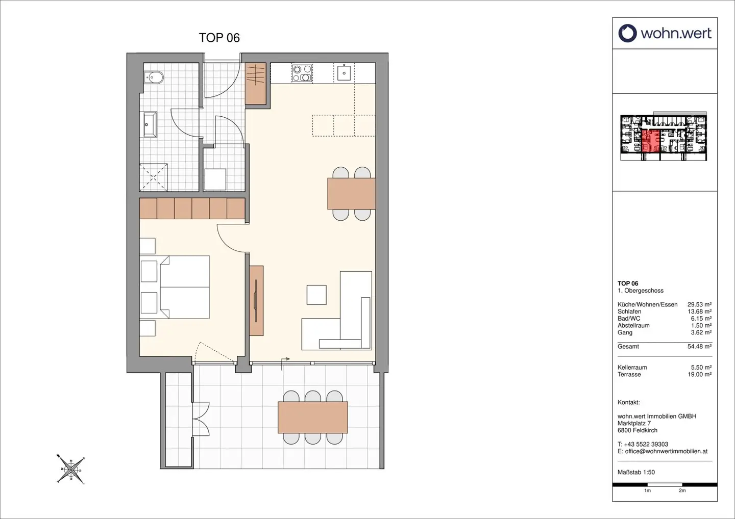 Apartment with terrace and underfloor heating