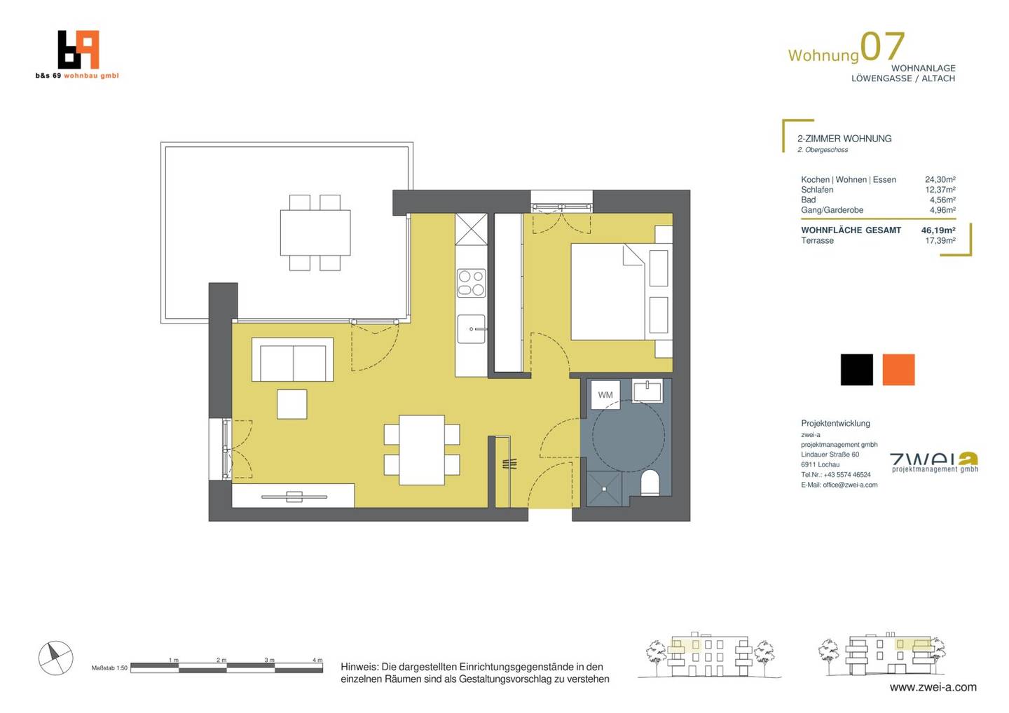 Dachgeschosswohnung Neubau Terrasse Glasfaser