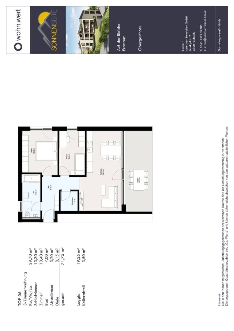 Wohnung Neubau Terrasse Feldkirchs Altstadt