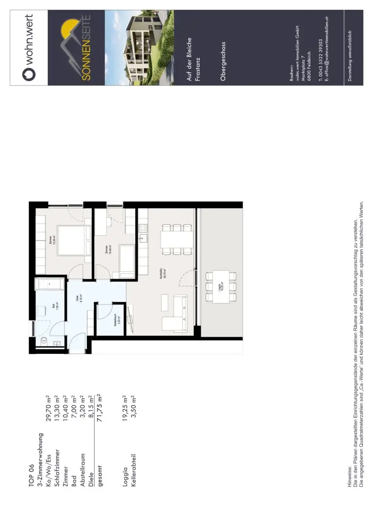 Apartment new build terrace Feldkirch old town