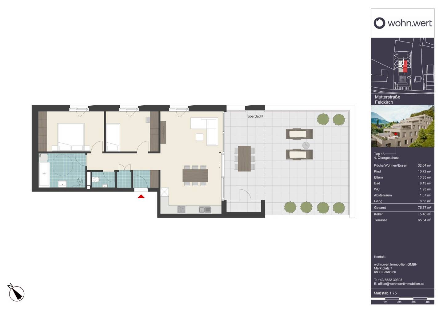 Wohnung Erstbezug Neubau großzügige Terrasse Lift