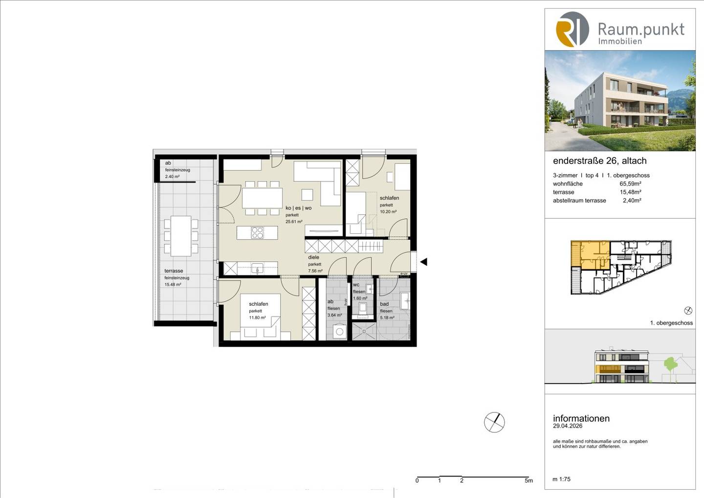 Wohnung Neubau Erstbezug Terrasse