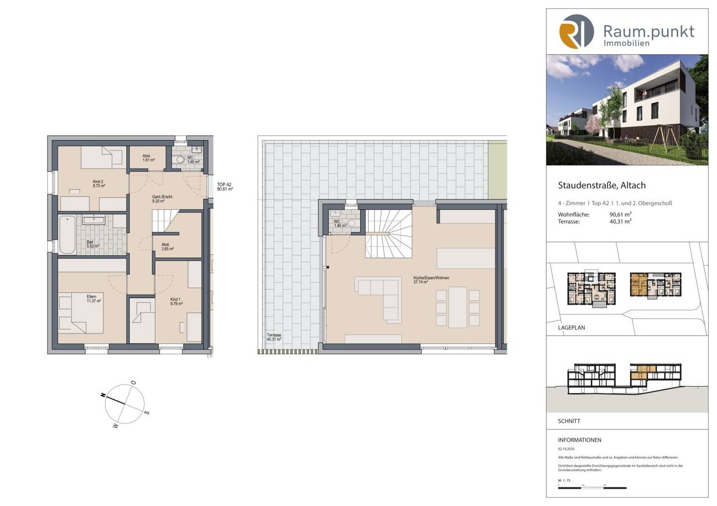 Maisonettewohnung ruhige Lage Terrasse Glasfaser