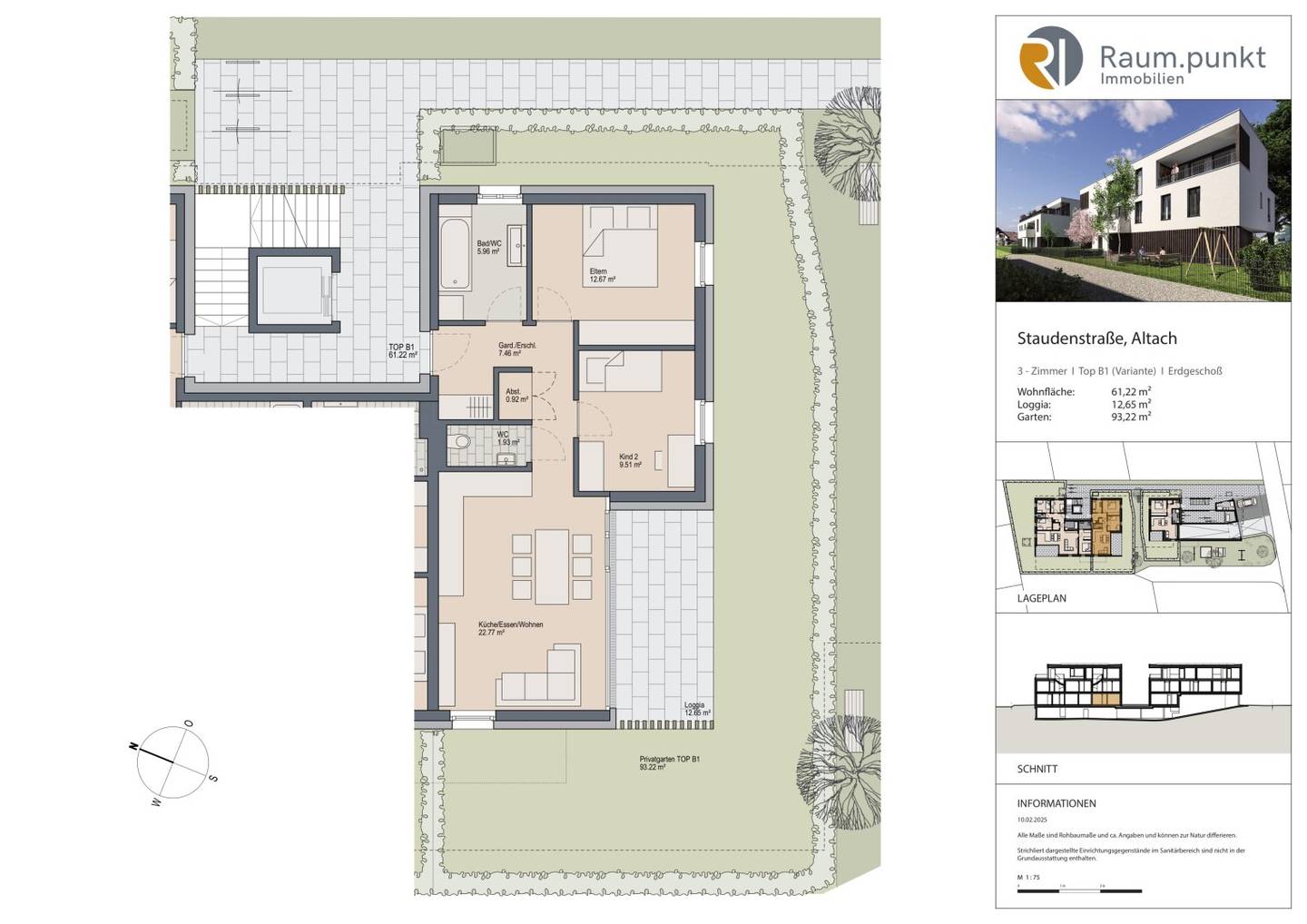 Wohnung Neubau Erstbezug ruhige Lage mit Garten