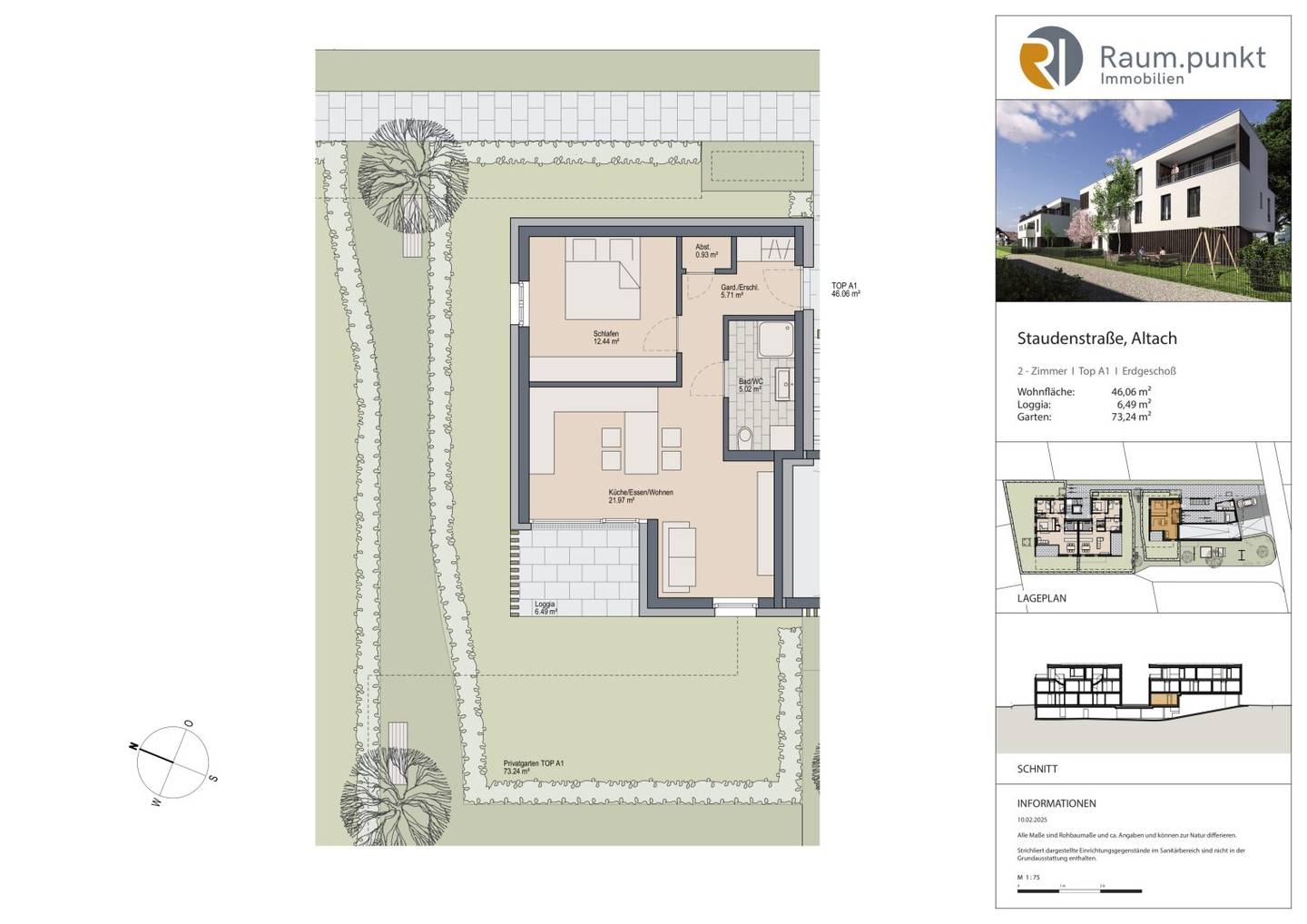 Wohnung mit Garten und Terrasse in ruhiger Lage