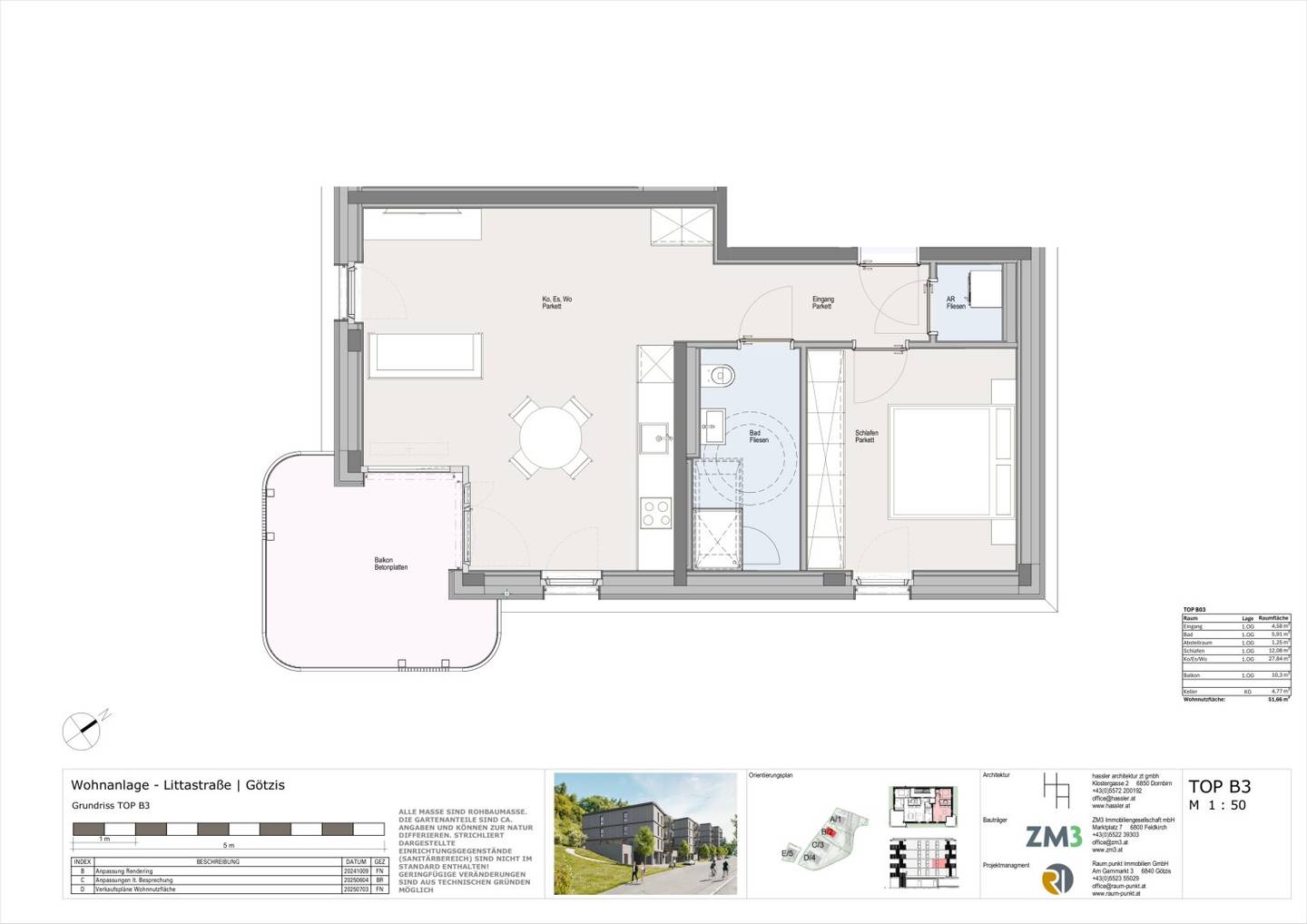 Wohnung Neubau Erstbezug Götzis mit Terrasse