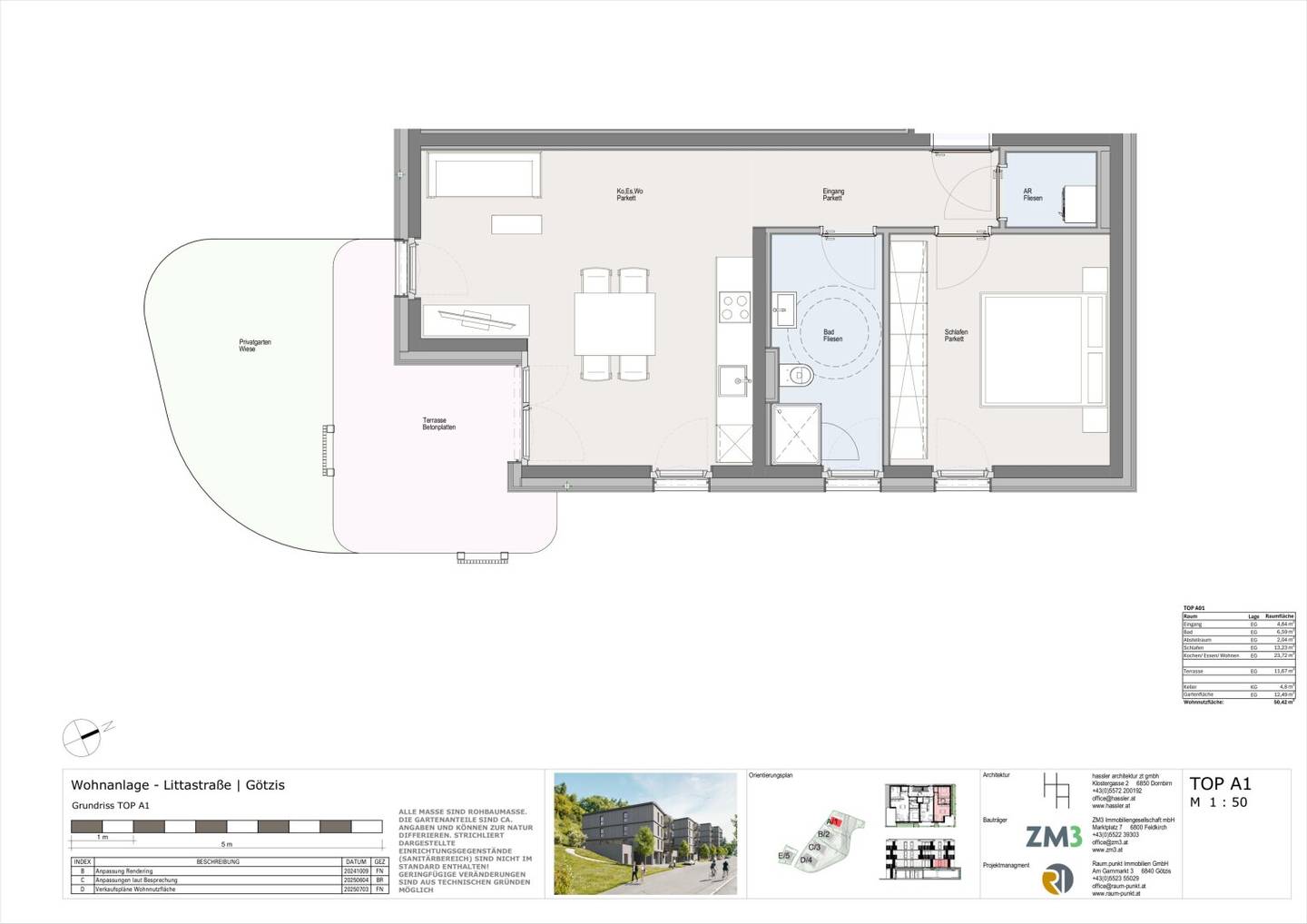Erstbezug Wohnung im Zentrum mit Garten