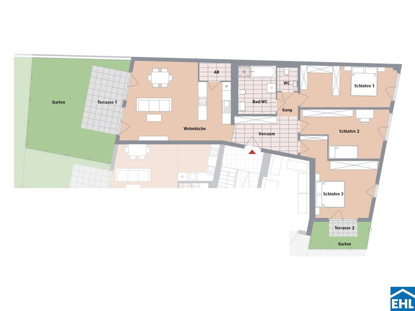Neubau Wohnung mit Garten und Terrasse