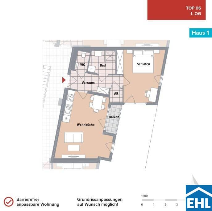 Neubauwohnung mit Tiefgarage und Balkon