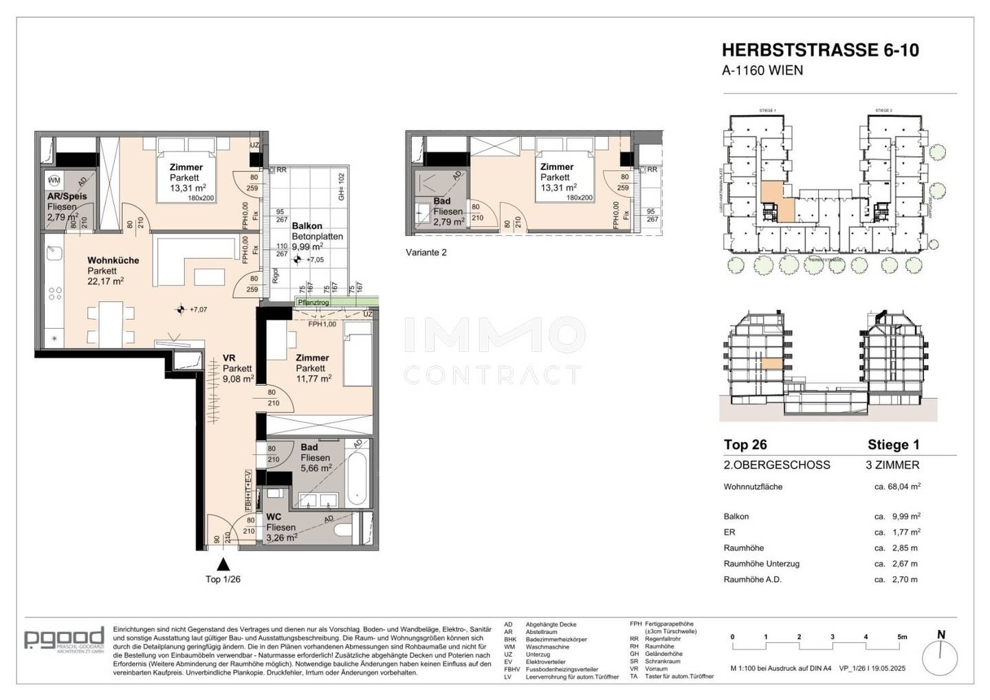 Apartment in new build near Arik Brauer Park with balcony