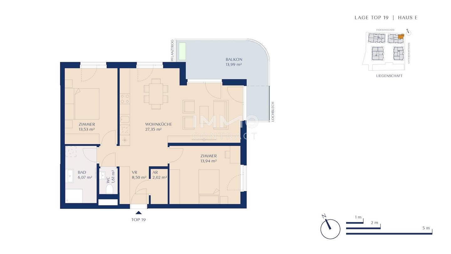 Wohnung Neubau Erstbezug Balkon im Grünen
