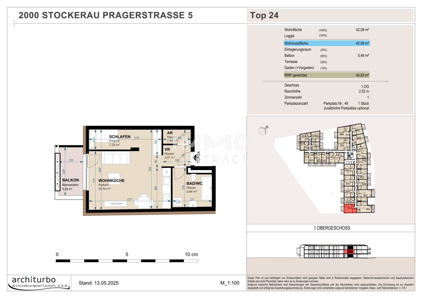 Wohnung mit Balkon nahe Zentrum