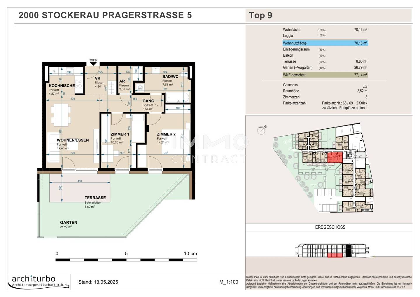 Apartment with garden and terrace near Stockerau town center