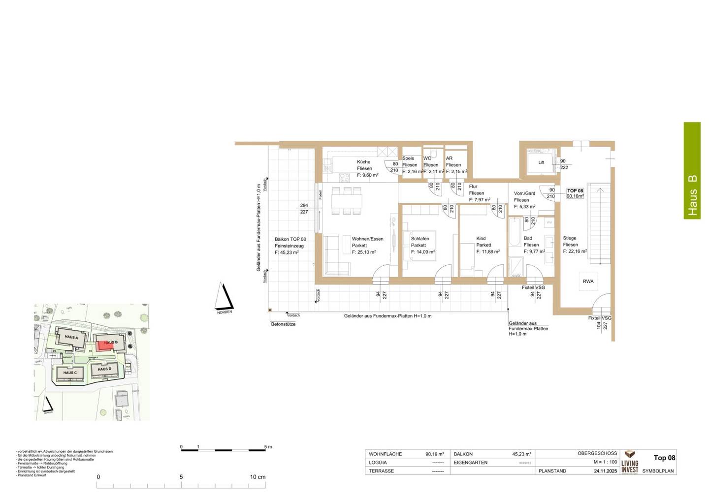 Penthouse ruhige Hanglage Balkon Südwest