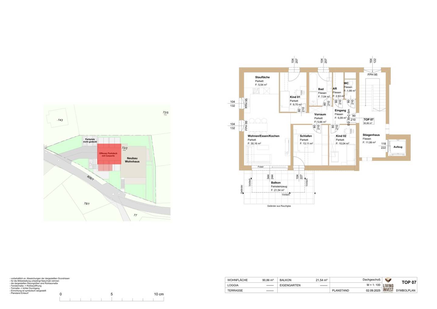 Dachgeschosswohnung mit Balkon Linzer Süden