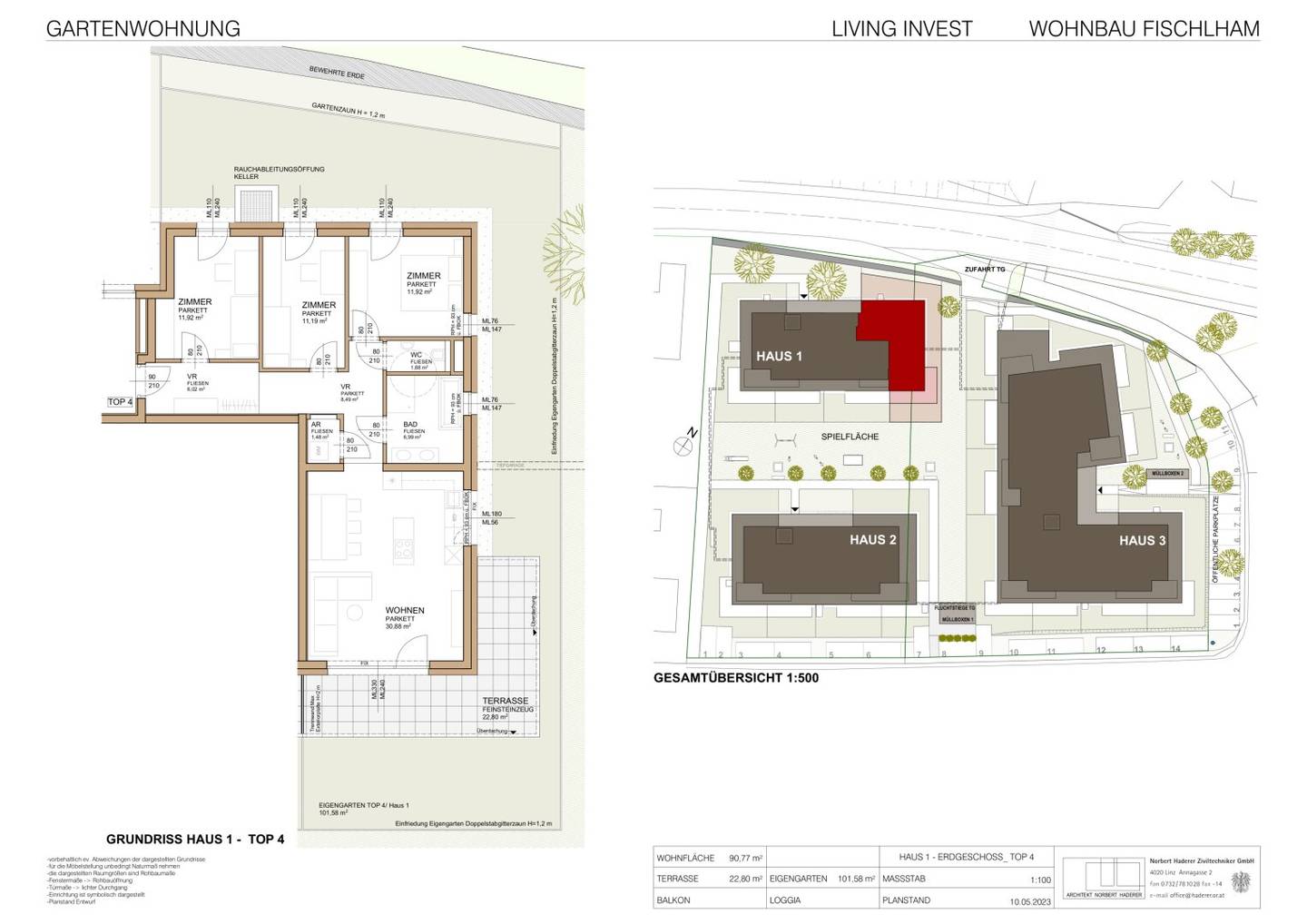 Neubau Wohnung mit eigenem Garten und Terrasse