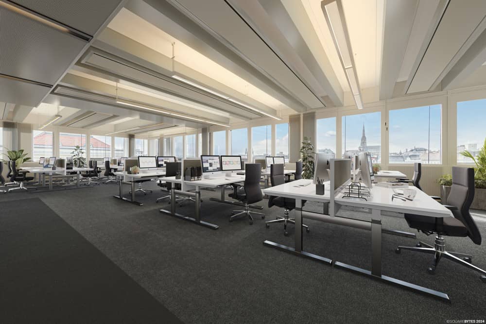 The Frame City Office am Donaukanal – Blick zum Stephansdom, zentral