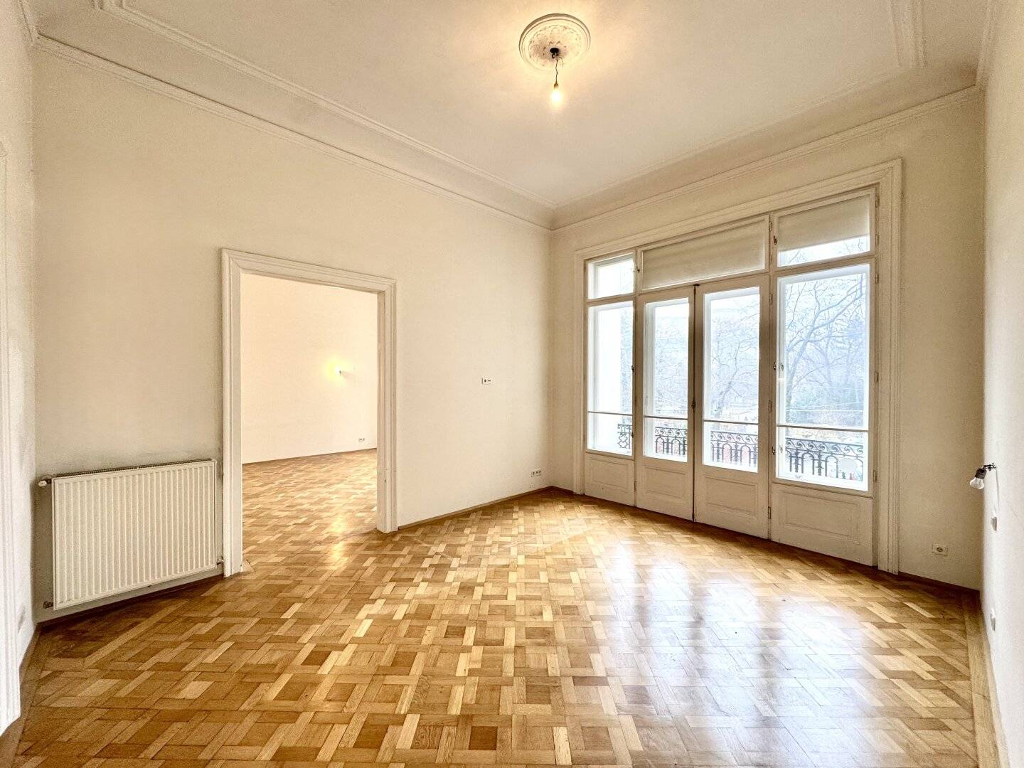 Altbauwohnung Dannebergplatz with two balconies