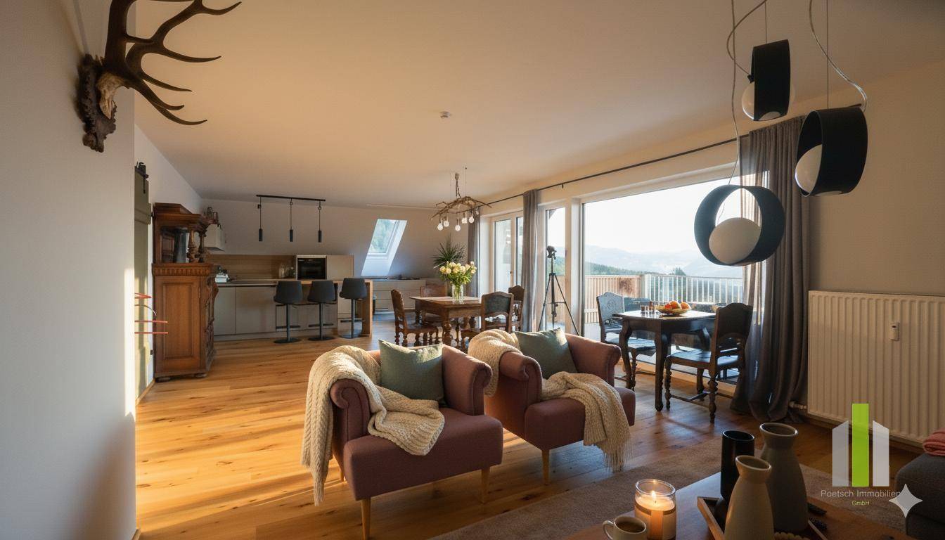 Apartment with panoramic view and large balcony terrace