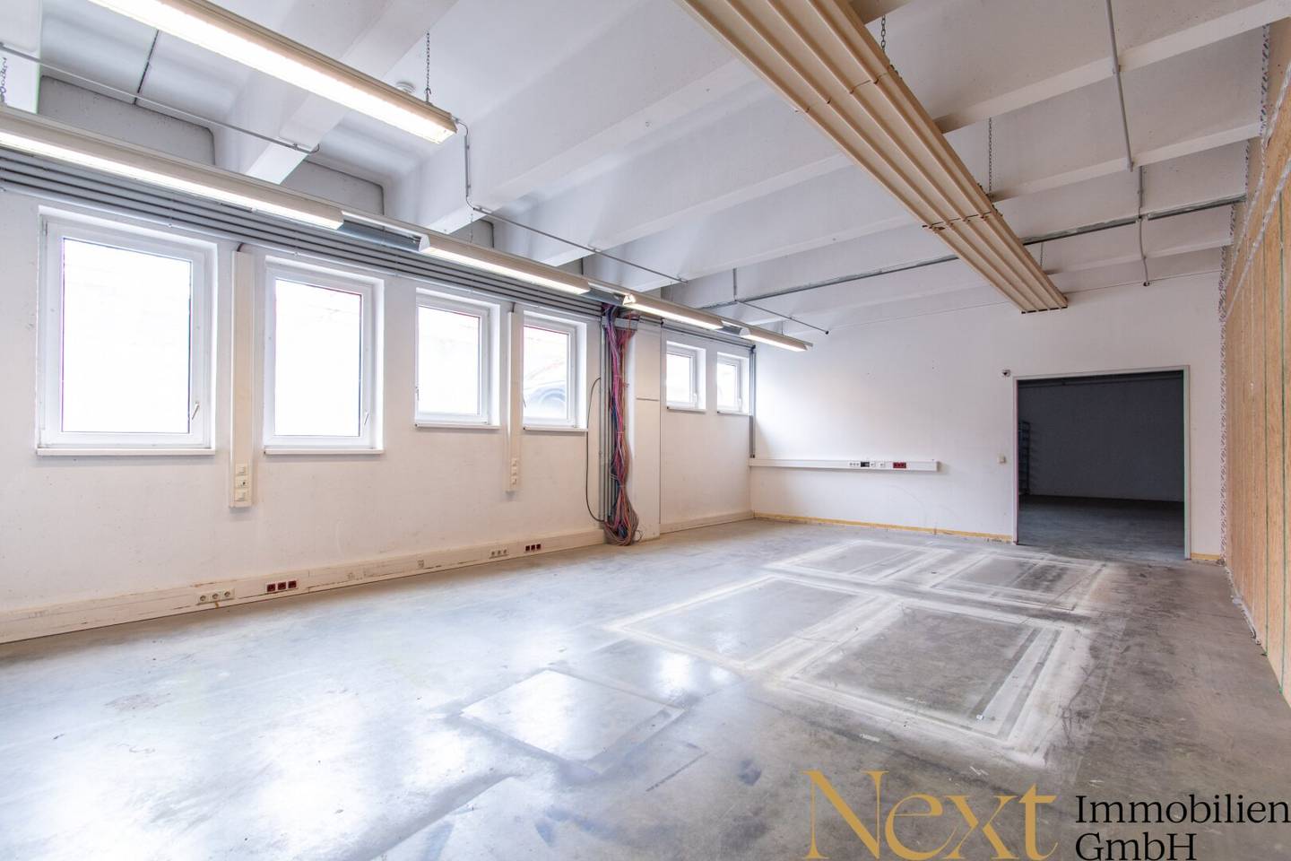 Warehouse space with a level entry driveway in Ansfelden for rent; Office spaces are also available