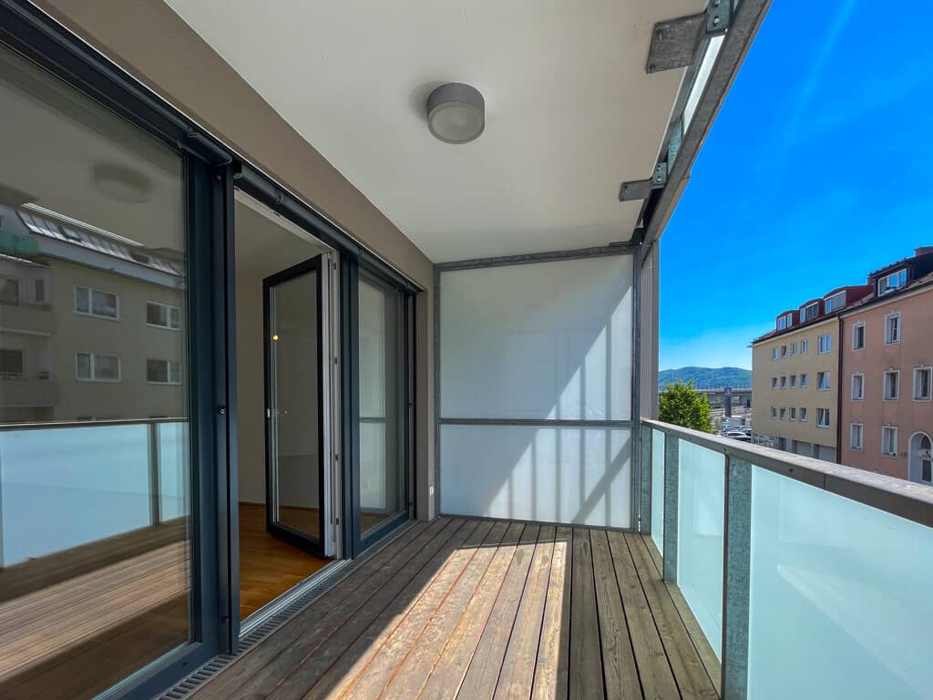Erdgeschosswohnung Urfahr barrierefrei Balkon