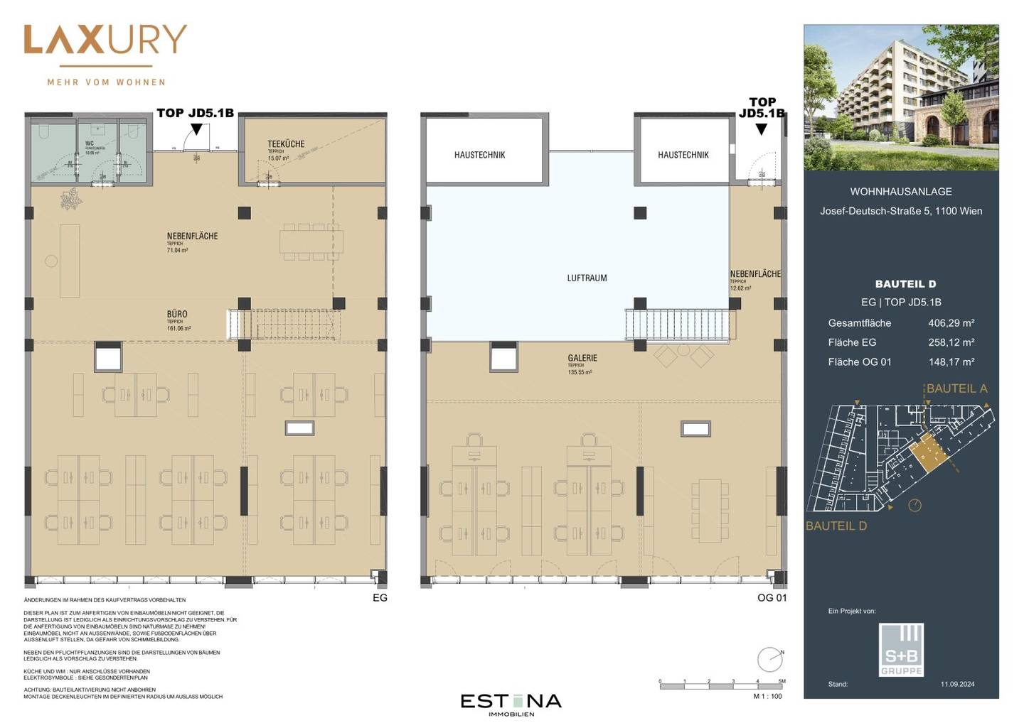 Large open-plan office on two levels and excellent connectivity - LAXURY