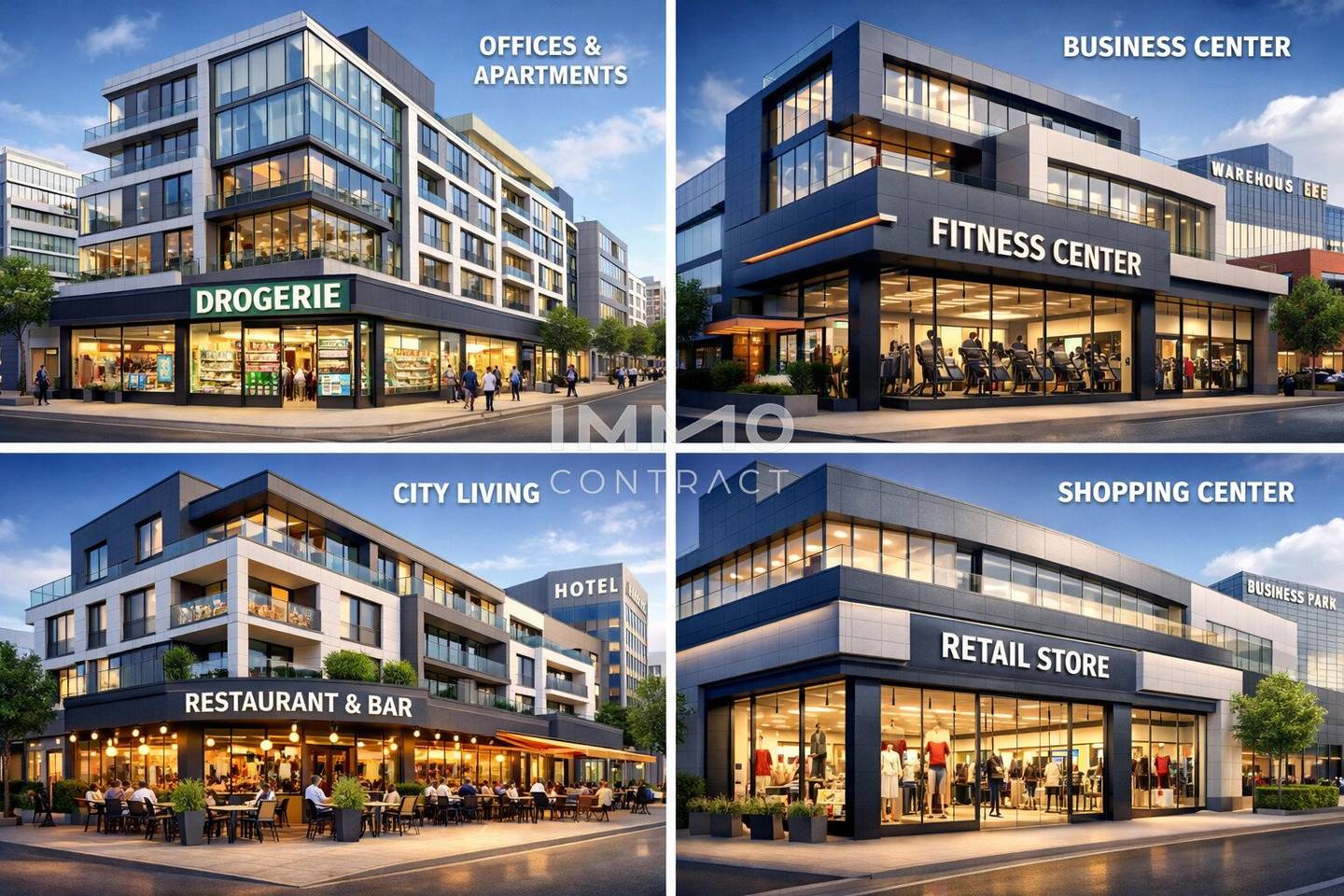 Available commercial spaces catering, retail, fitness, event and office spaces as well as laboratory spaces in prime locations of Vienna