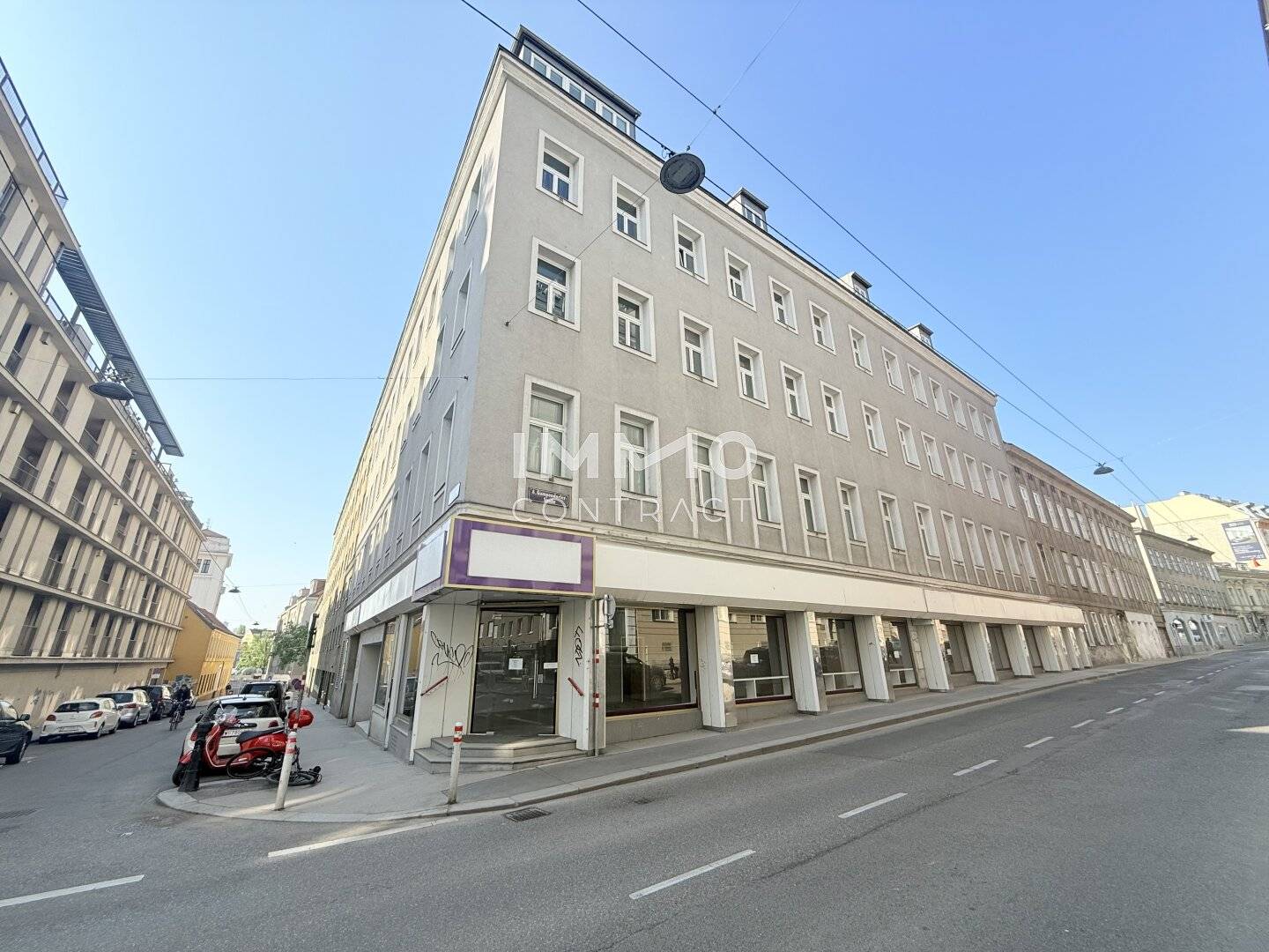 Attractive corner commercial premises in high-traffic location on Gumpendorfer Straße