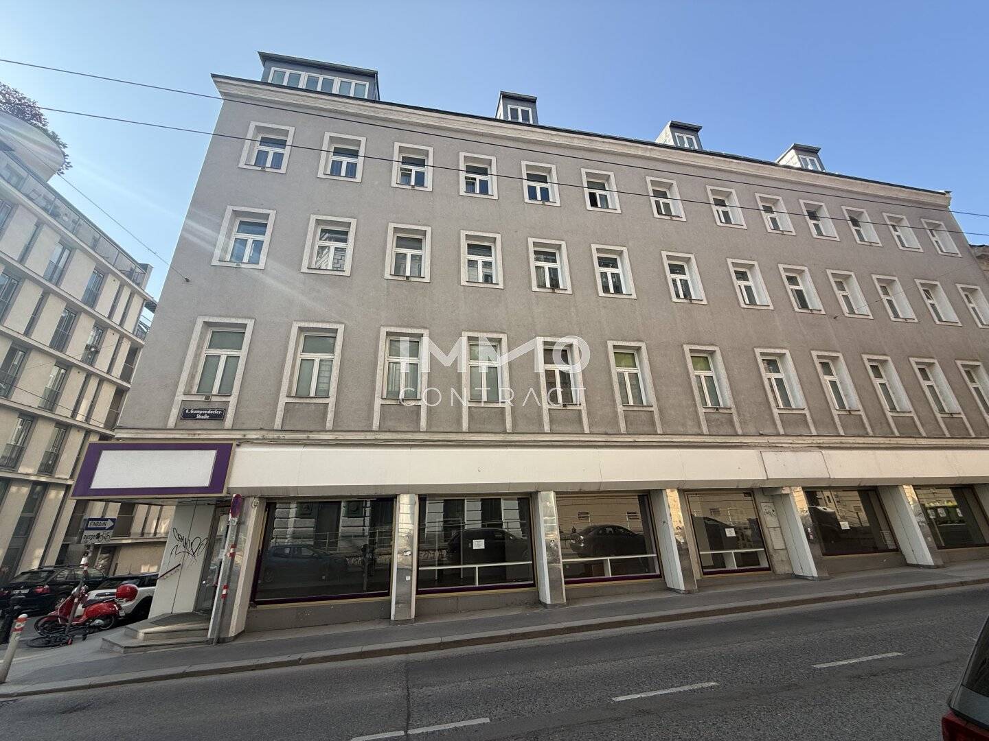 Attractive corner commercial premises in high-traffic location on Gumpendorfer Straße