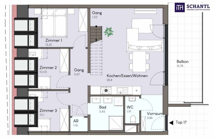 *Frühjahrsaktion* Exklusives Dachgeschosswohnen: Helle 4-Zimmer-Maisonette mit Balkon, Dachterrasse und hochwertiger Ausstattung!