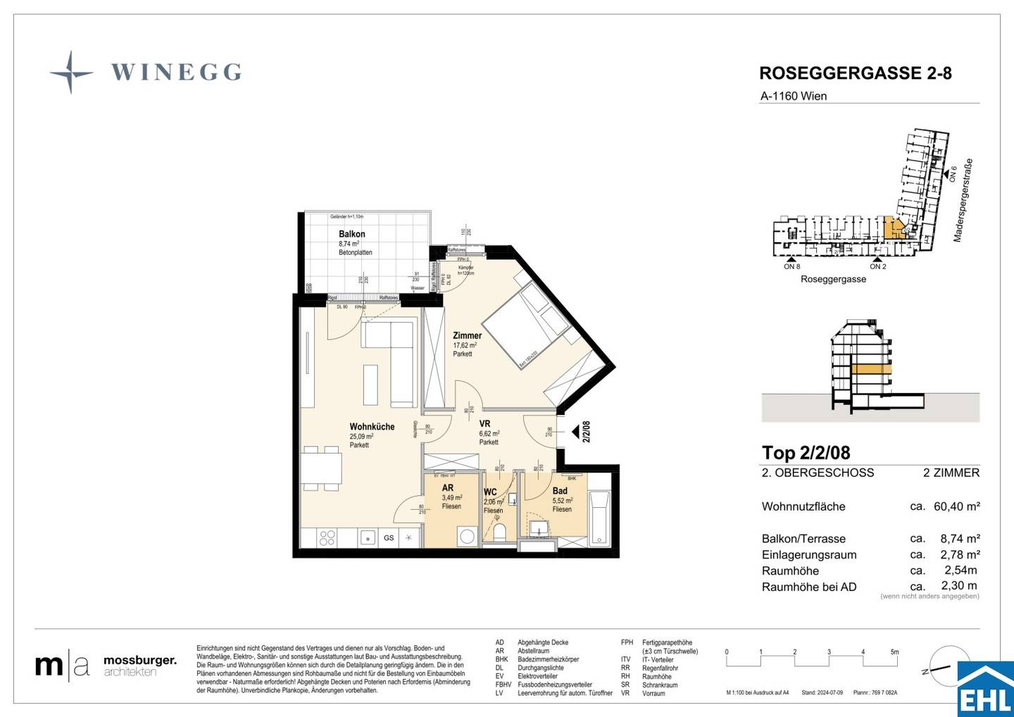 First occupancy apartment with private balcony