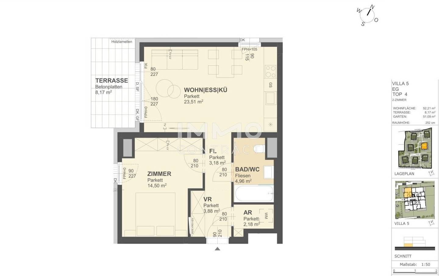 Apartment new build first occupancy garden terrace