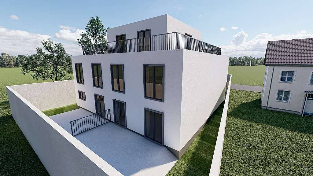 Neubau-Doppelhaushälfte in Massivbauweise inkl. 2 Parkplätzen