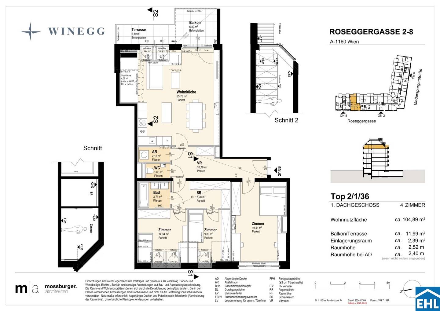 Apartment newly built with roof terrace and balcony