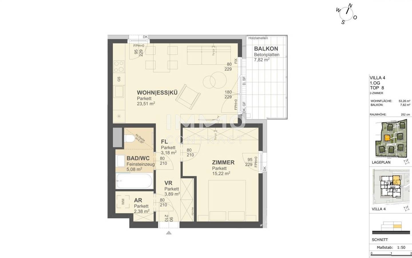 Brand new apartment balcony in villa area