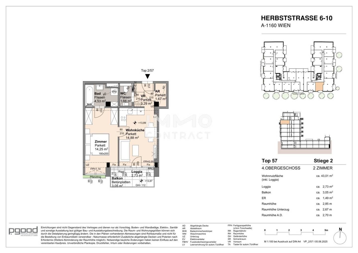Wohnung mit Loggia ruhige Parklage in Ottakring