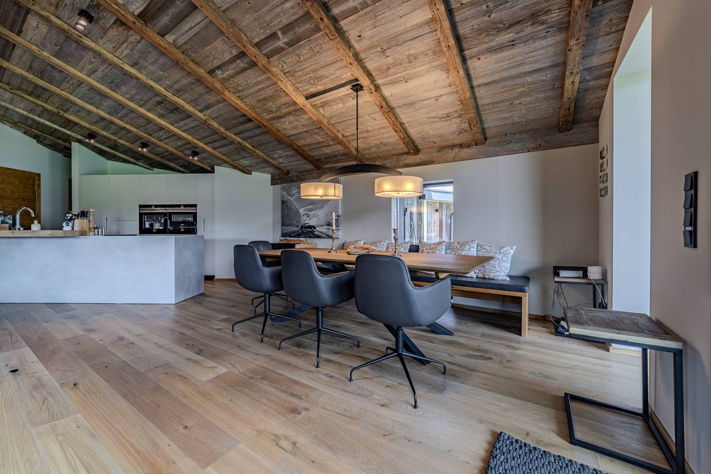 Penthouse with panorama terrace and mountain view