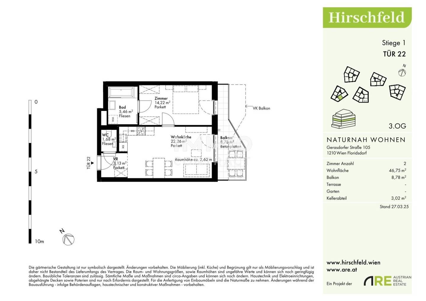 Wohnung Hirschfeld Erstbezug Neubau Balkon