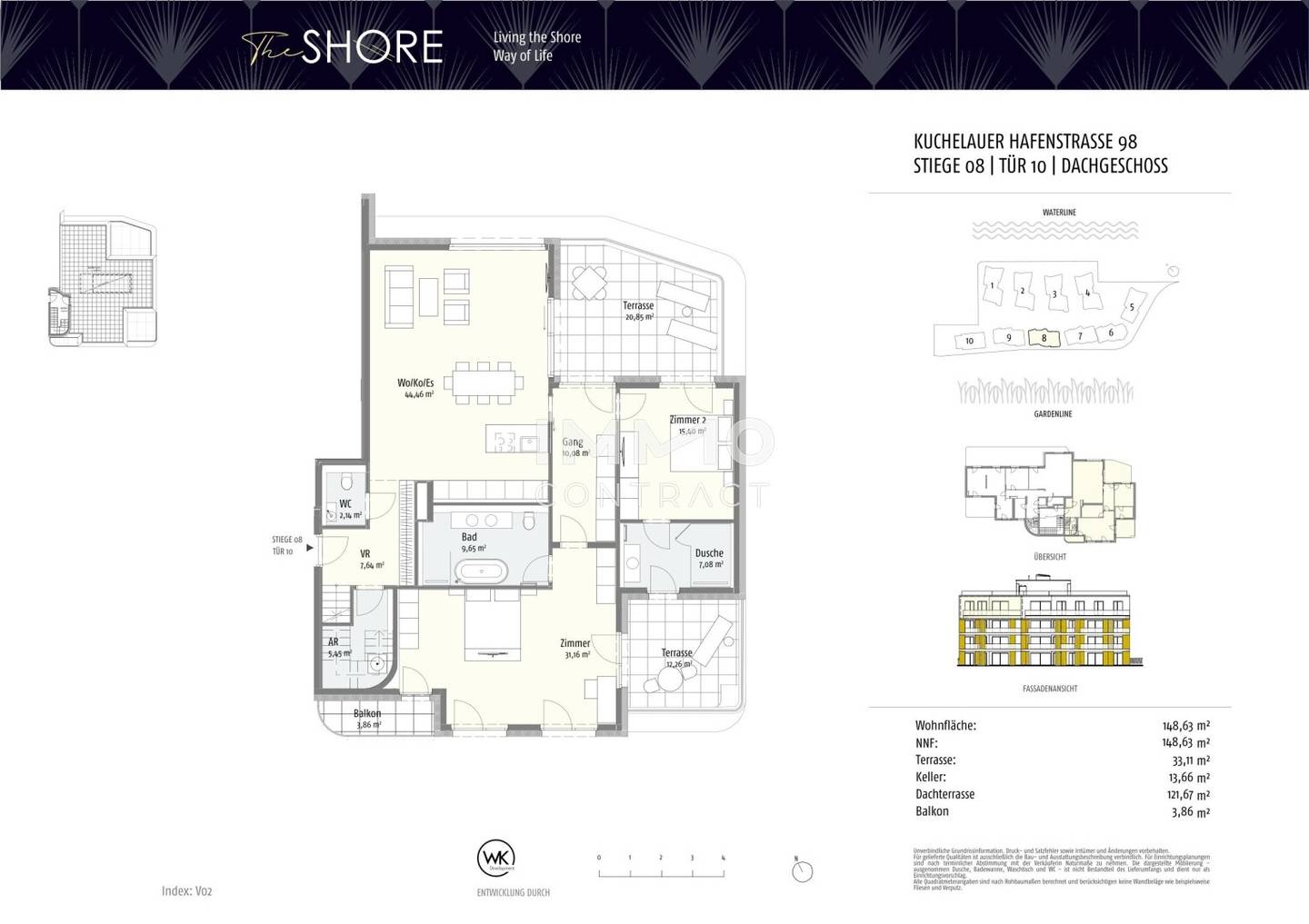 Penthouse mit großzügiger Terrasse am Wasser und Concierge Service