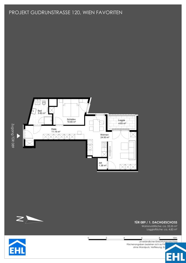 Brand new apartment with loggia near U1