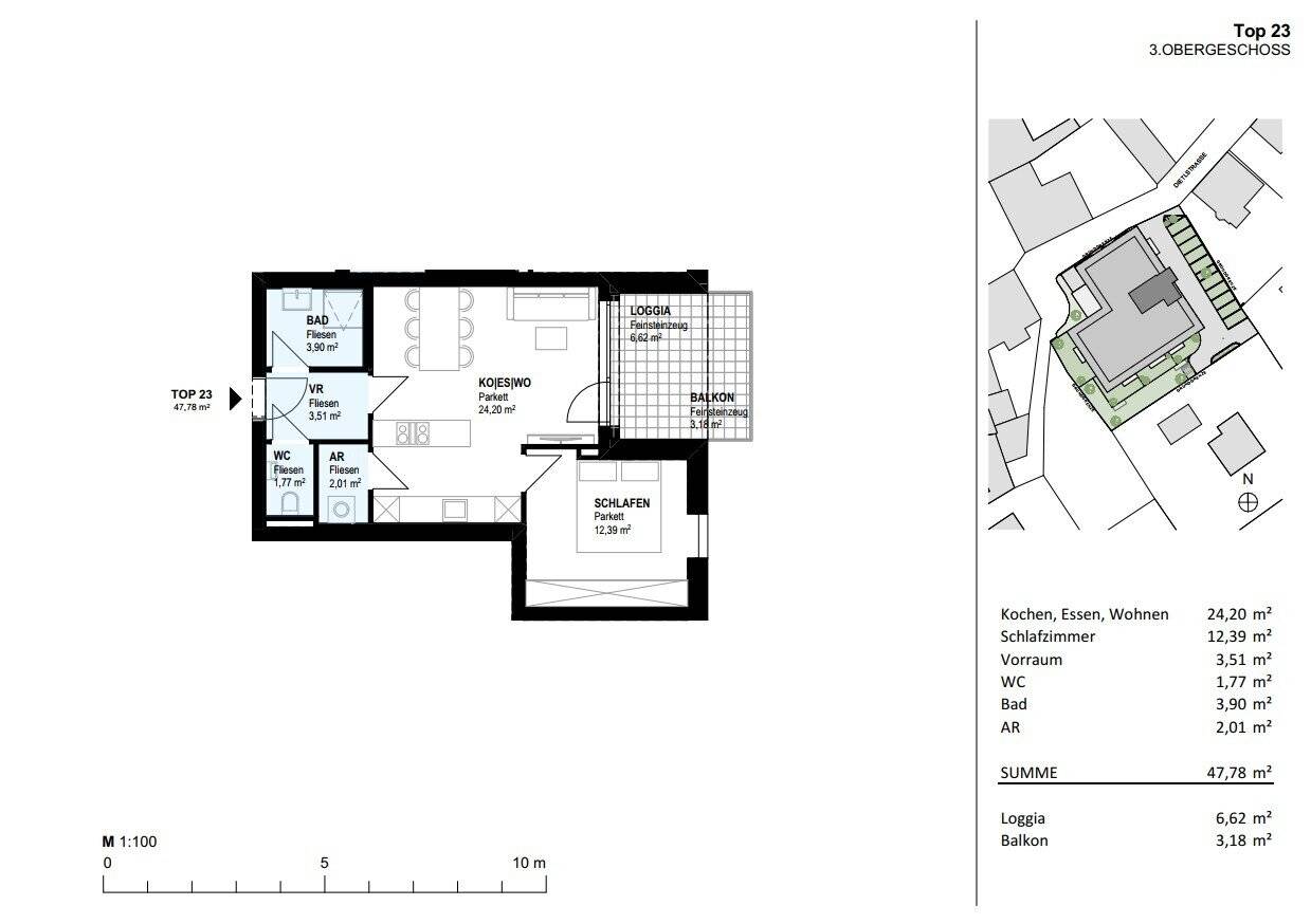Apartment in Kirchdorf center new build