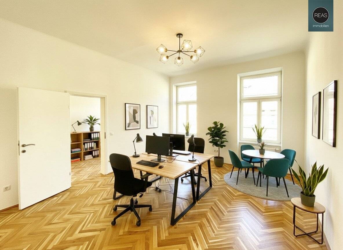 Büro 87 m2, nahe St. Marx/Hyblerpark, renoviert, ALTBAU, 3 Zimmer