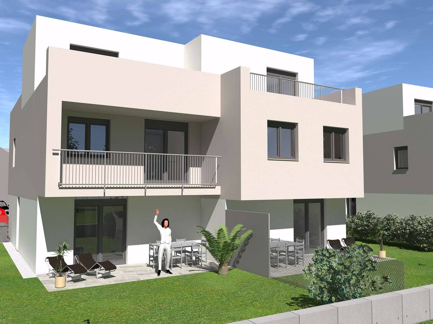 Moderne Doppelhaushälfte in Landegg bei Pottendorf mit Garten