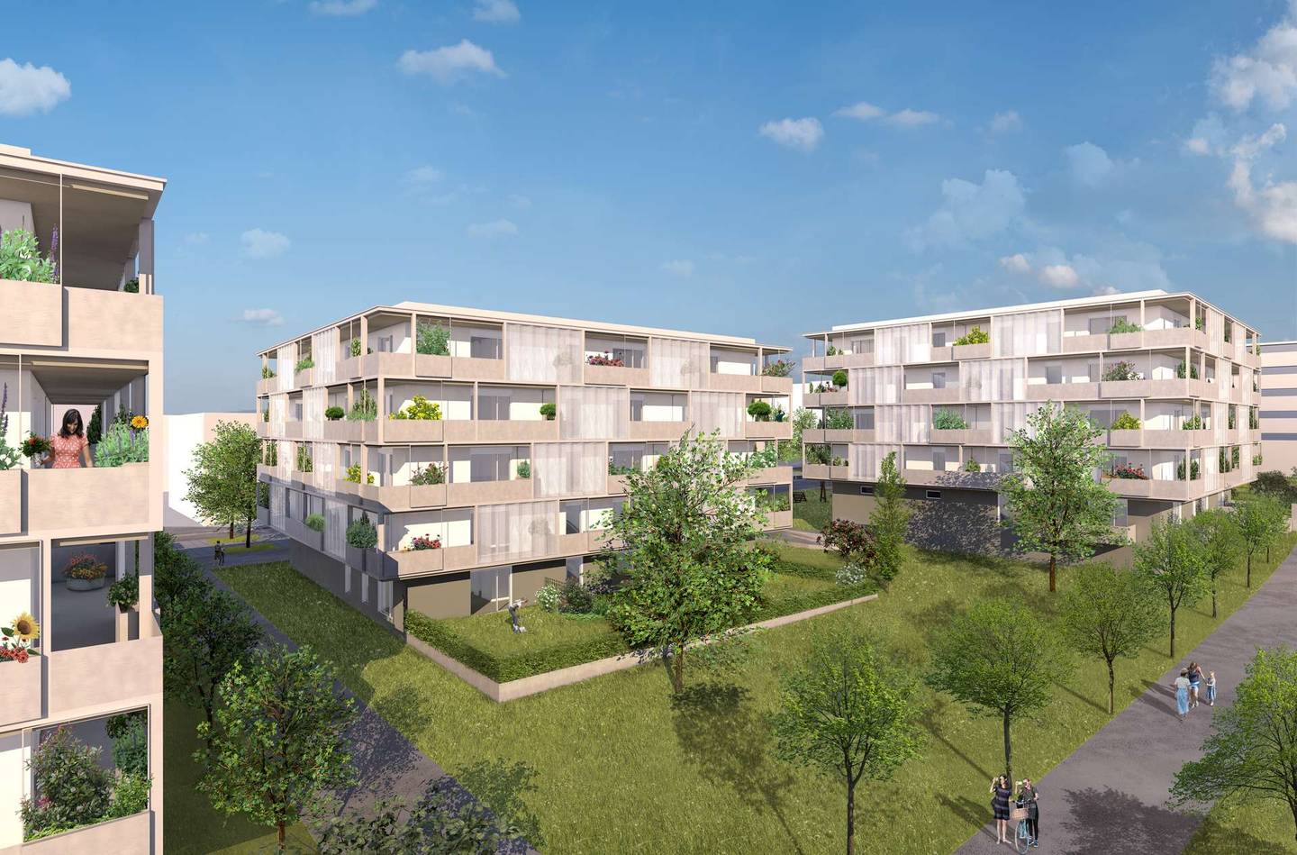 Wohnung direkt am Stadtpark Erstbezug Balkon