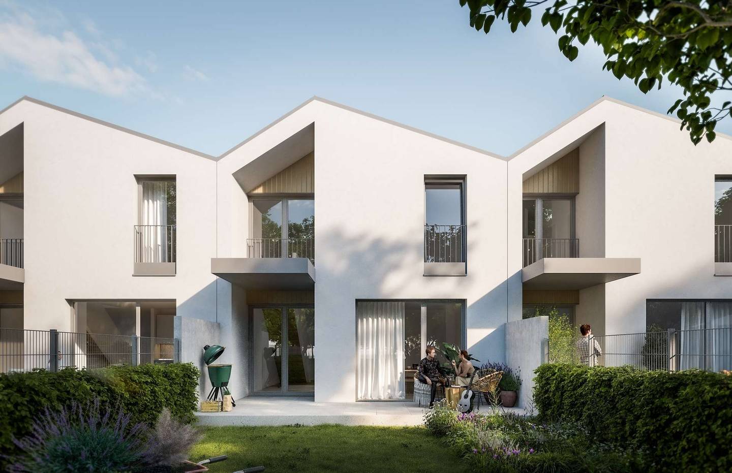 Moderne Reihenhäuser in Weiden am See mit Garten & Wärmepumpe