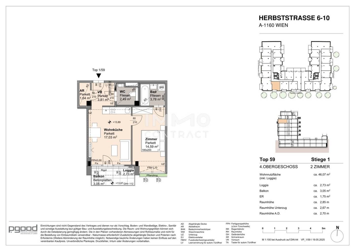 Apartment 4th floor loggia near Brunnenmarkt