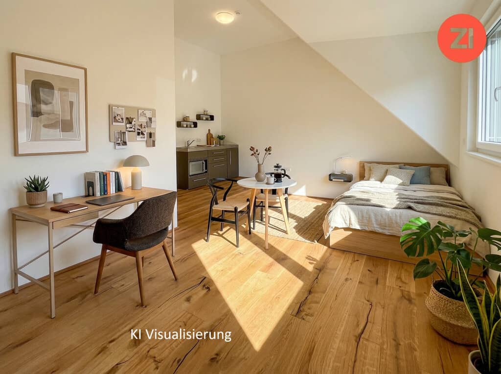 Top floor apartment with kitchenette and courtyard